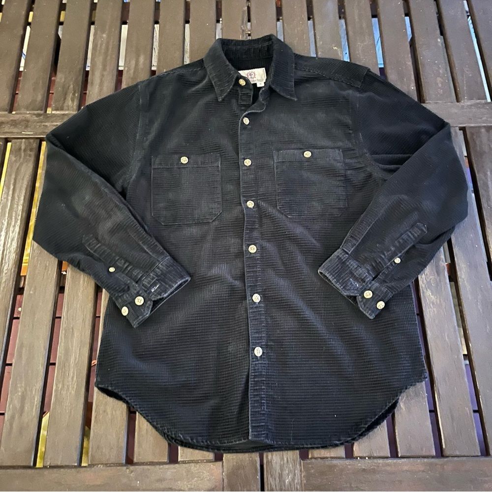 The Territory Ahead Crosscut Corduroy Shirt in Black (M)